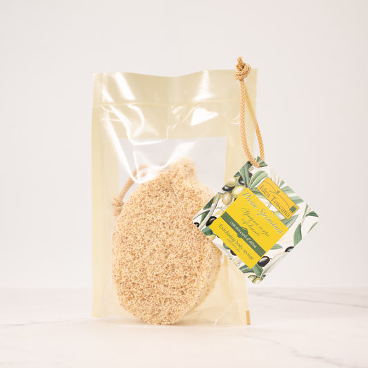 Exfoliating body sponge with olive pits - Idea Toscana
