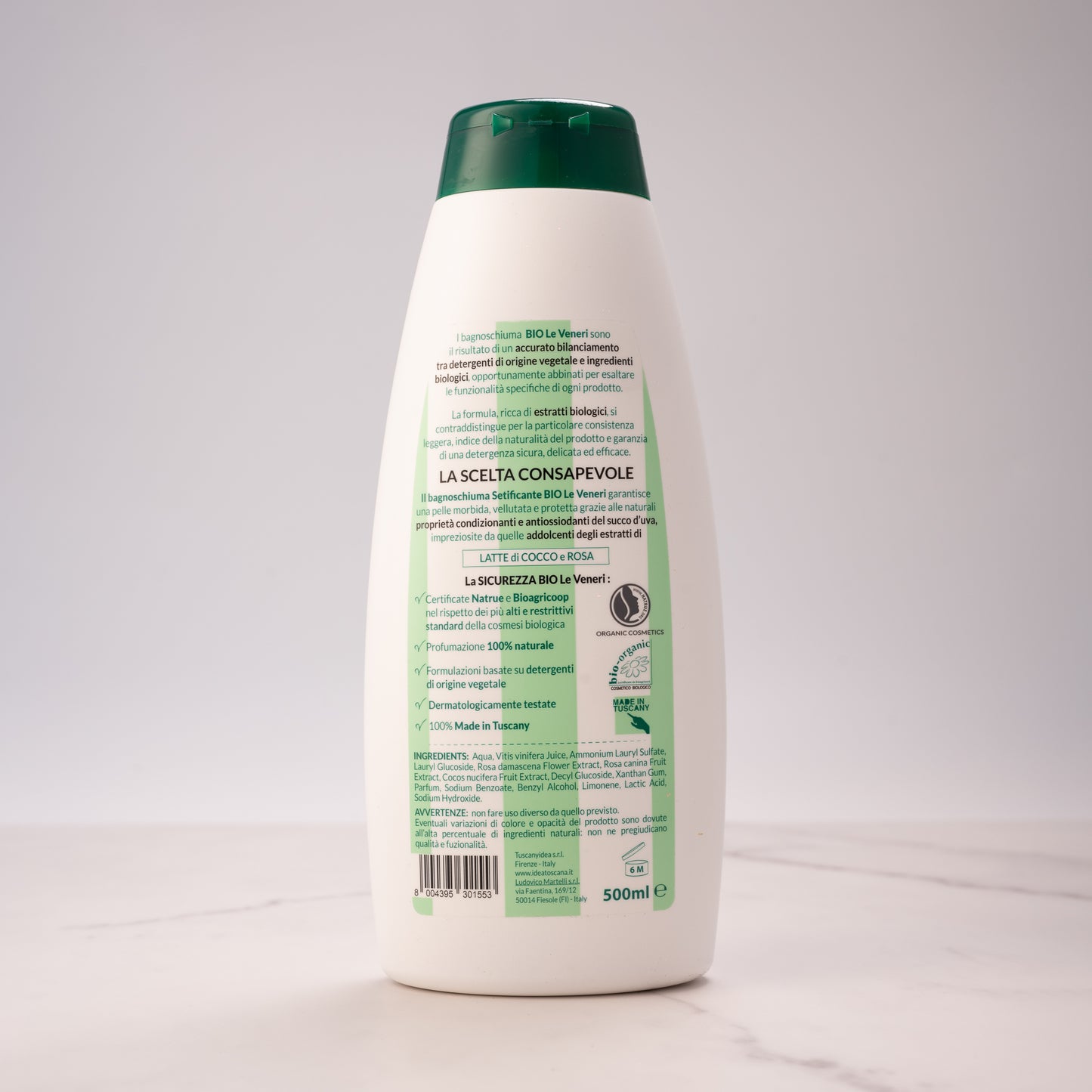 Bagnoschiuma Biologico Setificante Pelle Delicata Bio Le Veneri - Idea Toscana