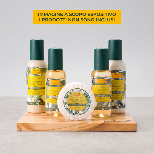 Base Legno Olivo per KIT CORTESIA - Idea Toscana