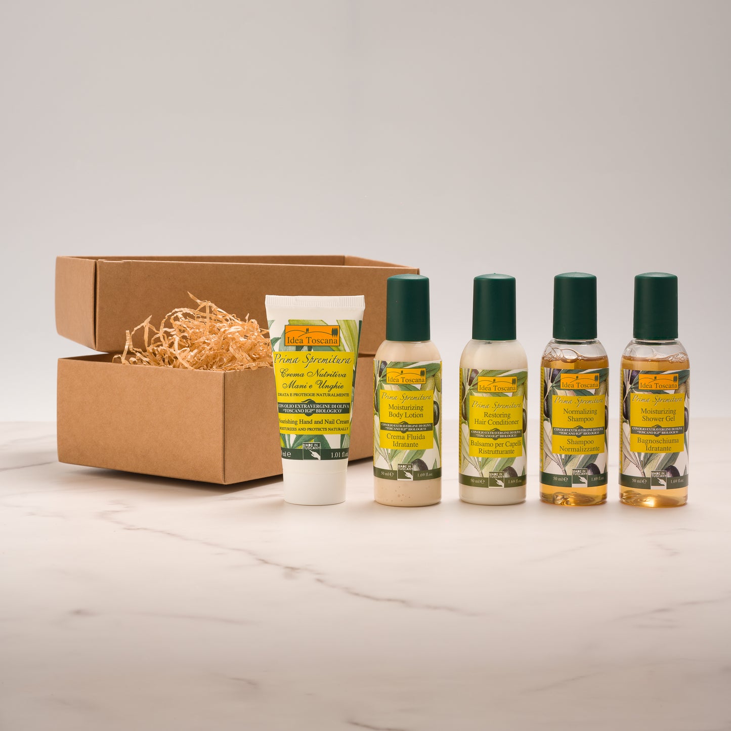 Geschenkbox mit Bio-Öl - Idea Toscana